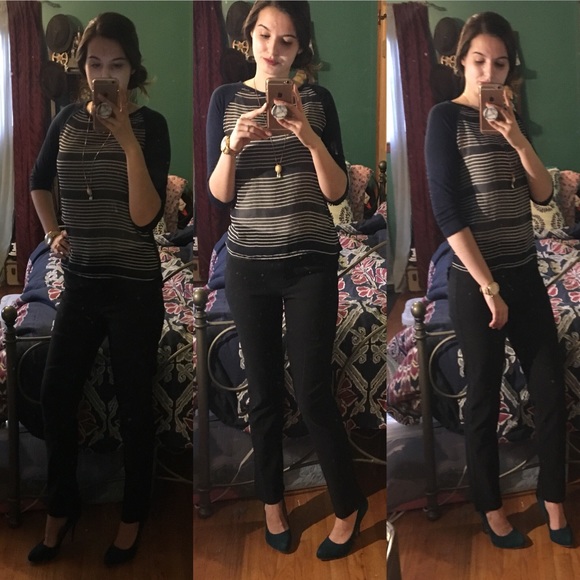 Navy blue Nautical striped blouse - Picture 4 of 4